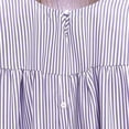 thumbnail image 5 of Womens Tops Striped Puff Sleeve Stand Collar Loose Blouse Spring Summer Shirts for Women Purple 2Xl, 5 of 6