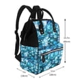 thumbnail image 2 of Daiia Blue Kyanite Large Capacity Baby Bag Waterproof Stylish Diaper Bag Mummy Backpack Adjustable Straps Diaper BagBaby Essentials Bag, 2 of 6