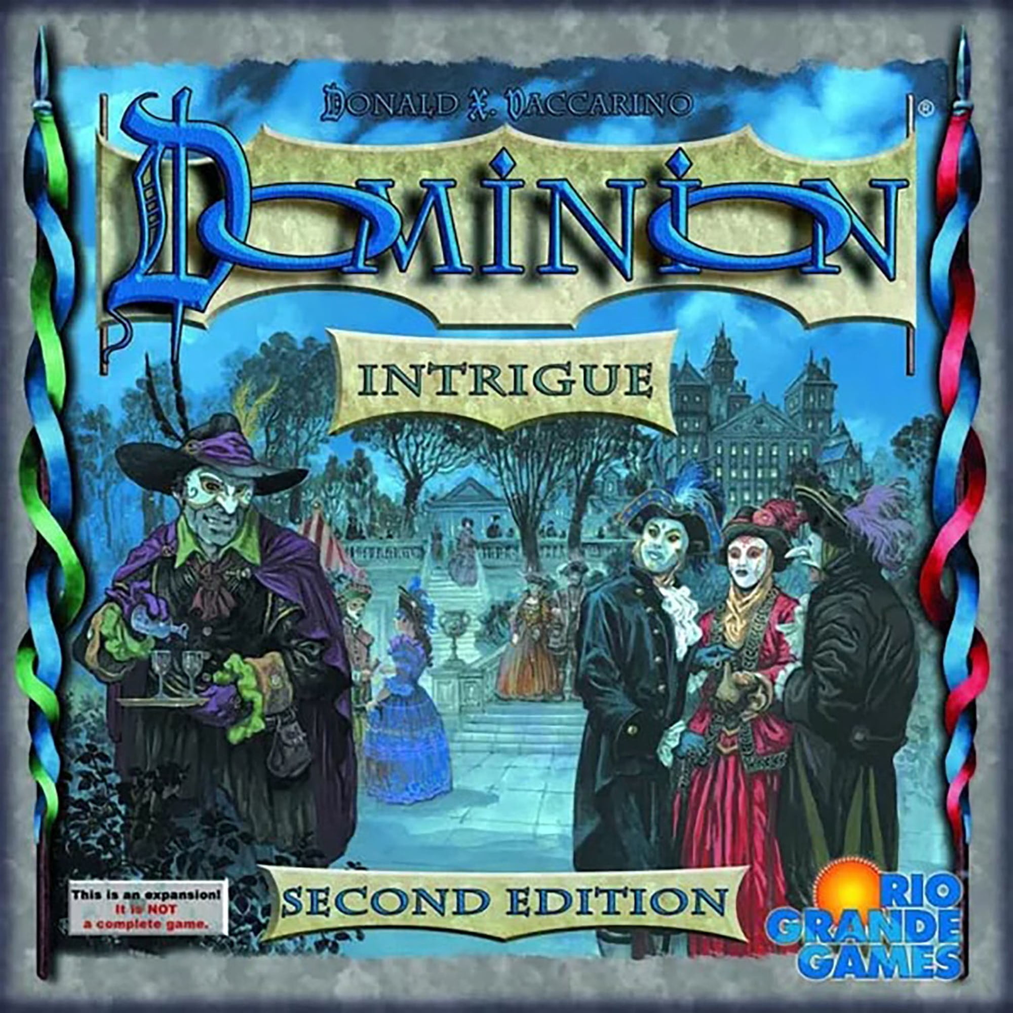 Rio Grande Games: Dominion - Intrigue - 1st Expansion Deck-Building Game, New Kingdom Cards & Unique Effects, Secrets & Schemes, Ages 14+, 2-4 Players