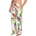 thumbnail image 2 of Yiaed Birds And Flowers Print Men's Lounge Pants, Loose PJ Bottoms, Long Pajama Pants for Men-Medium, 2 of 5
