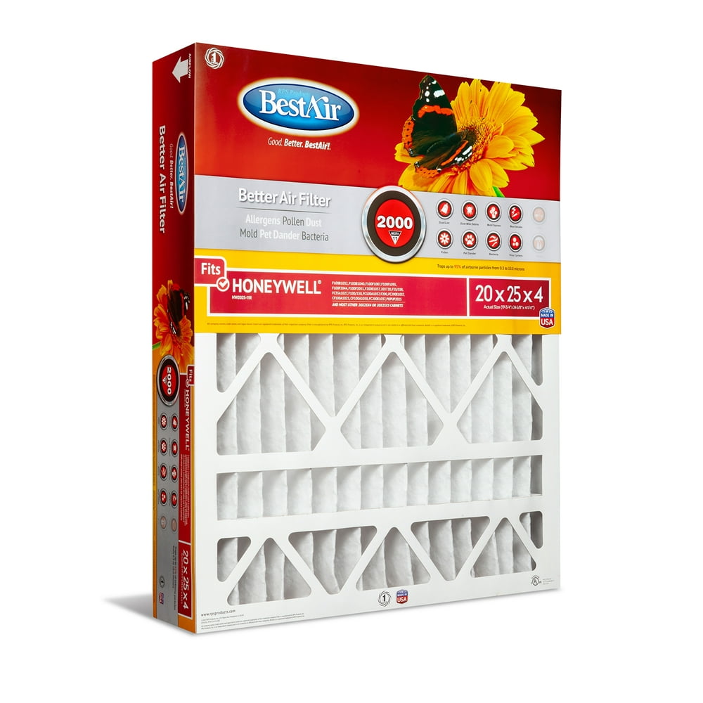 BestAir HW202511R Honeywell 20x25x4 Series 2000 MERV 11 Furnace Filter