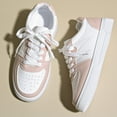 thumbnail image 3 of CHICVOMEY Women’s Lace-Up Fashion Sneakers Low-Top Casual Walking & Tennis Shoes Platform Slip-Resistant Sole for Walking & Standing All Day, 3 of 5