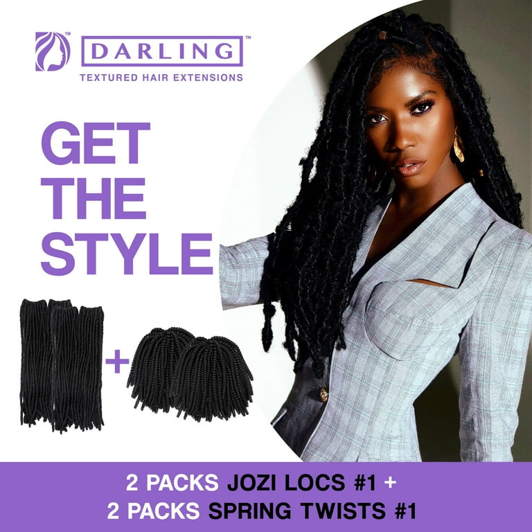 Darling Jozi Locs Crochet Hair 2X Pack, 18 inch, #1, Adult, Female