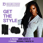 Darling Jozi Locs Crochet Hair 2X Pack, 18 inch, #1, Adult, Female