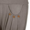 thumbnail image 3 of Tiqkatyck Women's Pants Fashion Women Solid Buttons Cotton and Linen Casual Loose Trouser Wide Leg Pants Woman, Pantalones Para Mujer, High Waisted Pants for Women Coffee, 3 of 8