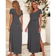 thumbnail image 2 of Women's Split Maternity Long Dresses Nursing Dresses for Breastfeeding, 2 of 5