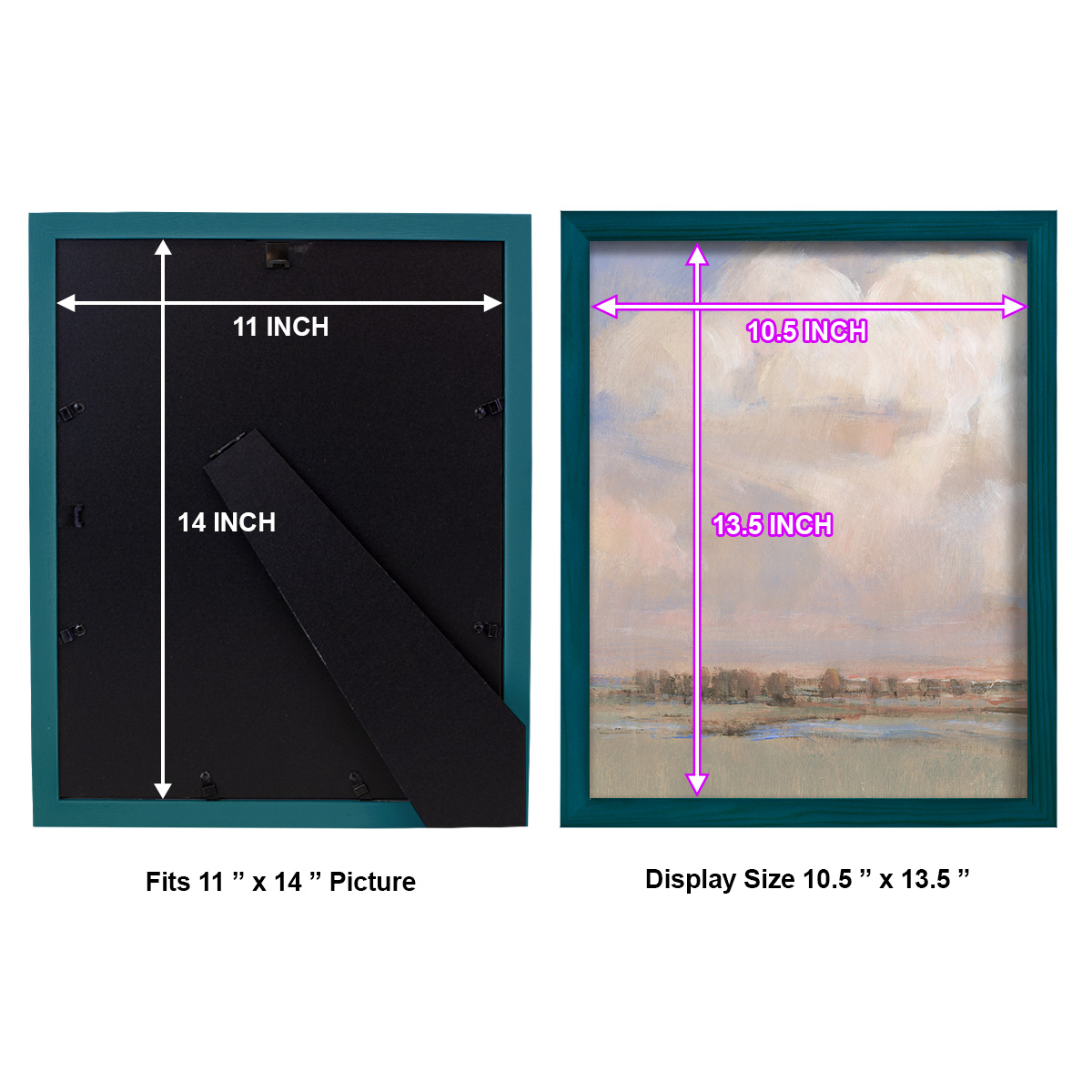 Billowing Clouds II - Framed Print w/glass - Ocean Blue