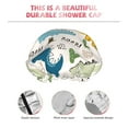 thumbnail image 5 of Disketp Childish Dinosaur Shower Caps,Reusable Shower Cap For Women, Double Layer Waterproof Hair Cap, Large Size For All Hair Lengths,For Girls Spa Home Salon Use, 5 of 9