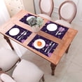 thumbnail image 6 of YFYANG Washable Heat-Resistant Placemats, 70% PVC/30% Polyester, Purple Leaf Pattern Kitchen Table Mat, 12" x 18" 4 Pcs, 6 of 6