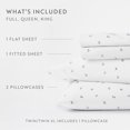 thumbnail image 4 of Noble Linens 4 Piece Ditsy Pattern Microfiber Bed Sheets, Blue Floral, Queen, 4 of 13