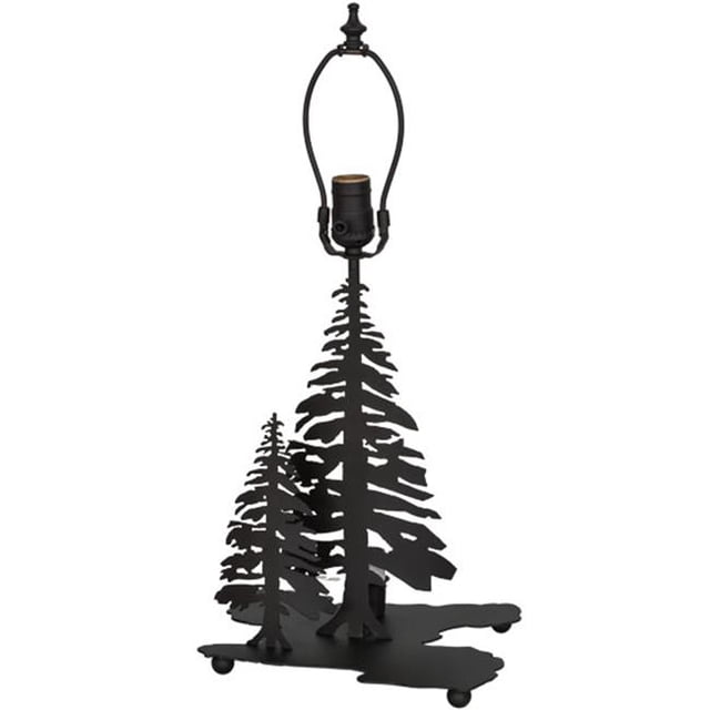 Meyda 151430 14 in. Tall Pines Double Light Table Base, Oil Rubbed Bronze