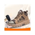 thumbnail image 5 of Frontwalk Women Protection Boot Lace Up Work Shoes Steel Toe Safety Shoe Construction Comfort Boots Men High Top Booties Brown 9, 5 of 9