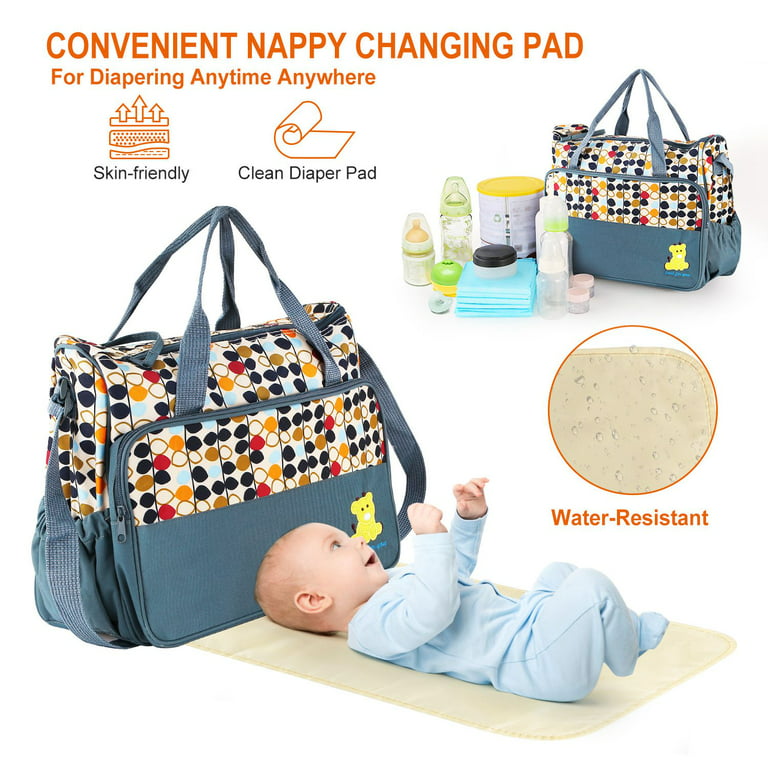 Baby Nappy Travel Bag Tote - 5 Piece Set