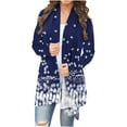 thumbnail image 1 of Cardigan Léger à Manches Longues pour Femmes, Ouvert, Automne, Doux, Été, Boho, 1 of 5
