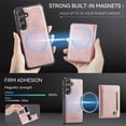 thumbnail image 3 of AutSpace Funda para Samsung Galaxy S26+ 5G, Bloqueo RFID, Cuero PU, Compatible con MagSafe, Billetera Desmontable 2 en 1 con Tarjetero, Soporte, Cubierta Protectora Magnética, Rosa, para Galaxy S26+, 3 of 9