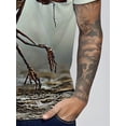 thumbnail image 5 of Men's 3D printed T-shirt, a weird mosquito, with a red bottle on the back, transparent wings, peculiar pattern, machine washable, soft fabric, fashionable design short-sleeved T-shirt, 5 of 6
