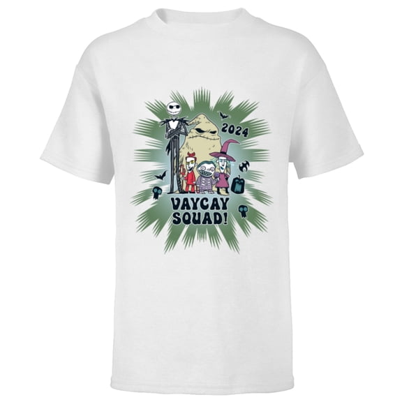 Disney Nightmare Before Christmas Family Vacay Squad 2024 - Short Sleeve T-Shirt for Kids - Customized-White