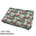thumbnail image 5 of Leaf Floor Pillow Lounger Cover, Summer Beach Holiday Themed Hibiscus Plumeria Crepe Ginger Flowers, Nap Mat Printed Fabric Case for 5 Pillows, 88" x 27", Dark Green Green, by Ambesonne, 5 of 5
