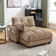 thumbnail image 5 of Sleeper Sofa Couch Bed, Oversized Chaise Lounge Chair Cozy Cloud Couch (Brown), 5 of 11