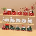 thumbnail image 1 of Xihbxyly Tren Navideño de Madera, Colorido Adorno Artesanal, Juego Completo de 5 Piezas, Adorno Festivo para El Hogar, Ideal para Repisa, Estante o Mesa, 24 X 5,4 X 2,5 Cm, 1 of 7
