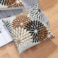 thumbnail image 3 of Brown and Black Grey Dahlia Throw Pillow Covers 16x16 Inch Coffee Tan Gray Outdoor Geometric Flower Decorative Pillows Cover Set of 2 Spring Summer Farmhouse Pillowcase for Bed Couch Sofa Decor, 3 of 6