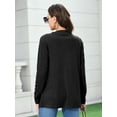 thumbnail image 4 of Mengpipi Womens Open Front Cardigans Casual Long Sleeve Classic Knit Sweater Outerwear with Pockets S-XXL, 4 of 5