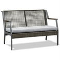 thumbnail image 3 of Home Square 4 Piece Set with Fire Table Patio Loveseat 2 End Tables, 3 of 21