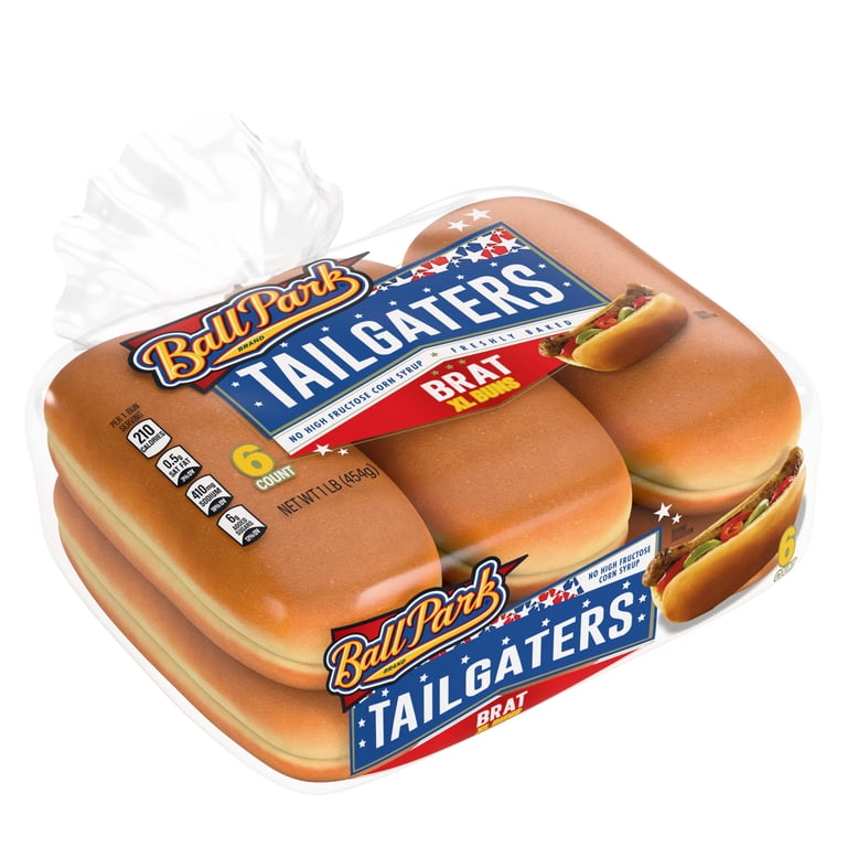 【X-LARGE】×【BON FIRE】 Ball Parkパンツ Sサイズ Ball Park Tailgaters Brat XL Buns, 6 count, White Large Hot Dog