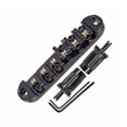 thumbnail image 1 of Shenzhuyue Adjustable Roller Saddle Bridge Tailpiece for Lp Electric Guitar Replacement Black, 1 of 9