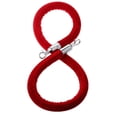 thumbnail image 3 of 1.5m Velvet Rope Crowd Control Stanchion Queue Rope Line Post Queue Line Barrier Red, 3 of 9