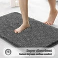 thumbnail image 4 of Gray Thick Shaggy Bath Rug Mats Bathroom Rugs for Bathroom Non Slip Absorbent Plush Washable Carpet Living Room Bedroom Mat Floor, 4 of 6
