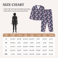 thumbnail image 3 of KLL Flowers Print Women's Long Sleeve Pajamas with Pants Sleepwear Loungewear 2 Set-Medium, 3 of 7