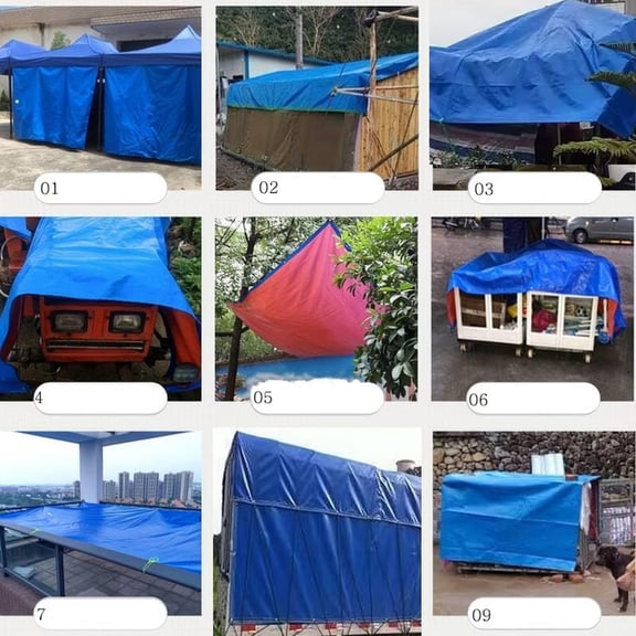 Tarp Cover Canopy Tarpaulin Tent For Outdoor Rain Cover, Garden Beach Large Awning, Canopy Rainproof Sunshade With 3M*4M Size For Camping Outdoor Activities