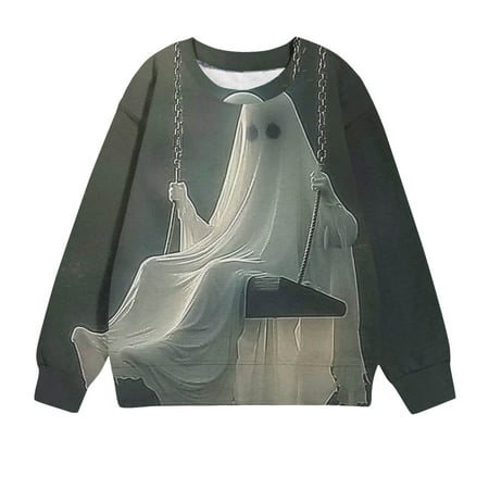 

MuZeFu Winter Clearance Girls Clothes under $5.00 Children s Shirt Long Sleeved Halloween Printed T-shirt Printed Round Neck Short Top Suitable For Boys And Girls Aged 1-12 T-shirts