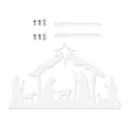 thumbnail image 4 of Figuras coleccionables de silueta de escena de Natividad, esculturas, Natividad de Metal con estacas para , decoración de jardín interior 30cmx19cm Baoblaze Escena de Navidad, 4 of 8