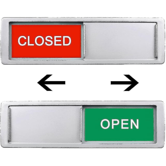 Señal abierta y cerrada Foohvr Indicador de señal de puerta corrediza de privacidad negro