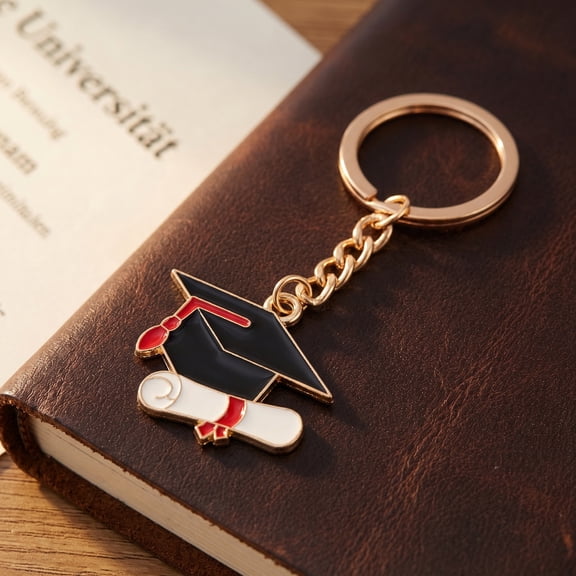 WORGEOUS 10-Piece Graduation Keychain Charms Set, Perfect Graduation Season and Party Favors for Graduates