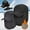 Black+Gray, variant on [2 Pack] Winter Trapper Trooper Hat, IC ICLOVER Aviator Cap Windproof Thermal Russian Ushanka Pilot Hat with Ear Flap Mask Chin Strap for Men Women Hunting Outdoor Christmas Gift (Black)