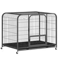 thumbnail image 1 of PawHut Cage pour Chien Robuste de 43 Pouces, Grande Cage en Métal pour Chien avec Roues, 1 of 10