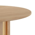 thumbnail image 3 of Pemberly Row Modern Round Dining Table with Cane Base in Natural, 3 of 5