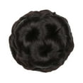 thumbnail image 5 of Farfi Faux Synthetic Hair Bun Extension Elastic Wavy Bridal Donut Chignon Hairpiece (Wine Red), 5 of 8