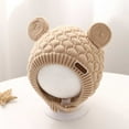 thumbnail image 2 of VNKIDY Kids Hats Children Cute Solid Color Knitted Baby Hat With Animals Ear Design Warm Cozy Winter Cap Soft Earflap Beanie For Cold Weather Protection Casual Headwear, 2 of 4