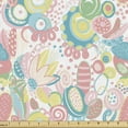 thumbnail image 1 of Cartoon Upholstery Fabric by the Yard, Colorful and Cheerful Drawing with Abstract Elements and Different Shapes Graphic, Decorative Fabric for DIY and Home Accents, Multicolor by Ambesonne, 1 of 5