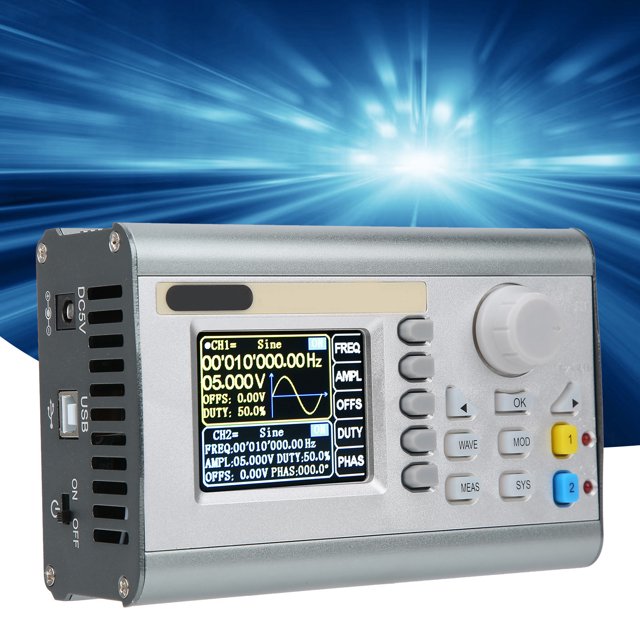 Signal Source, Professional High Accuracy Arbitrary Waveform Signal Generator, Portable Function Signal Generator, for Broadcast Industry UK Plug,US Plug,AU Plug,EU