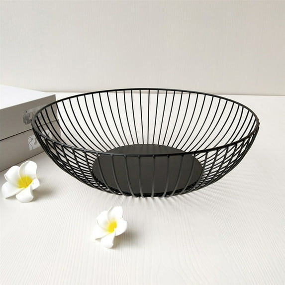 Fruit Plate Basket Nordic Style Three-layer Iron Black White Golden Household 28 X 28 X 8 Cm Kitchen Storage Rack Trays