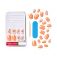 thumbnail image 3 of KISS Voguish Fantasy, Press On Nails, Authenticity, Orange, Short Oval, 28 Count, 3 of 7