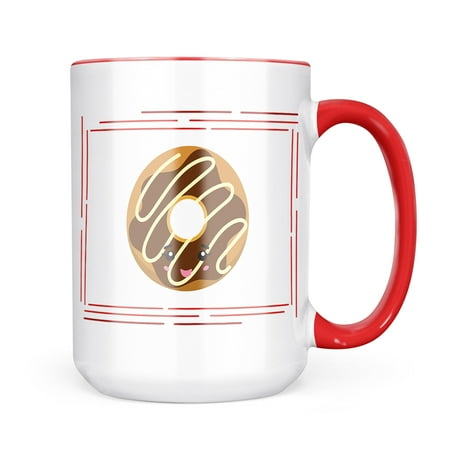 

Neonblond Chocolate Donut Cute Kawaii Food with Face Japanese Mug gift for Coffee Tea lovers