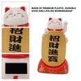 thumbnail image 4 of Gato que Agita con Energía Solar Adorno de Estatua de Gato de la Fortuna Decoración de Gato de la Suerte Gato Feliz con Panel Solar Lindo Encanto de ANGGREK  Otros, 4 of 8