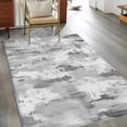 thumbnail image 2 of 4'x6' Area Rugs, Grey Abstract Indoor Outdoor Area Rug for Living Room Bedroom, Modern Oil Painted Art Contemporary Washable Bathroom Rugs Kitchen Floor Carpet Mats Home Decor Aesthetic, 2 of 8