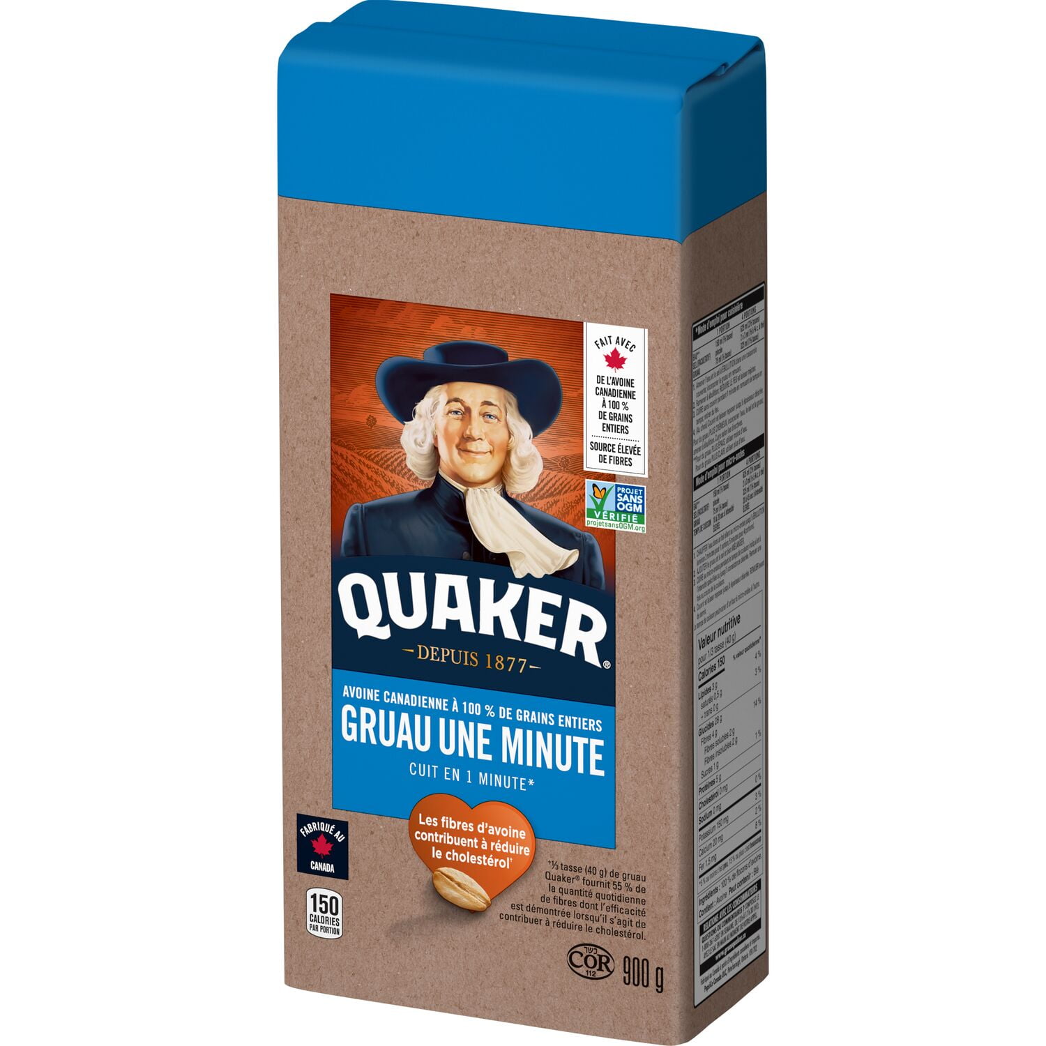 Quaker One Minute Oats, 900 g.